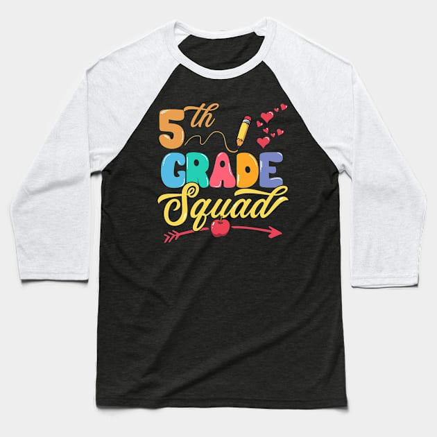 Hello Fifth Grade Squad - Funny back to School Baseball T-Shirt by TeeBlade